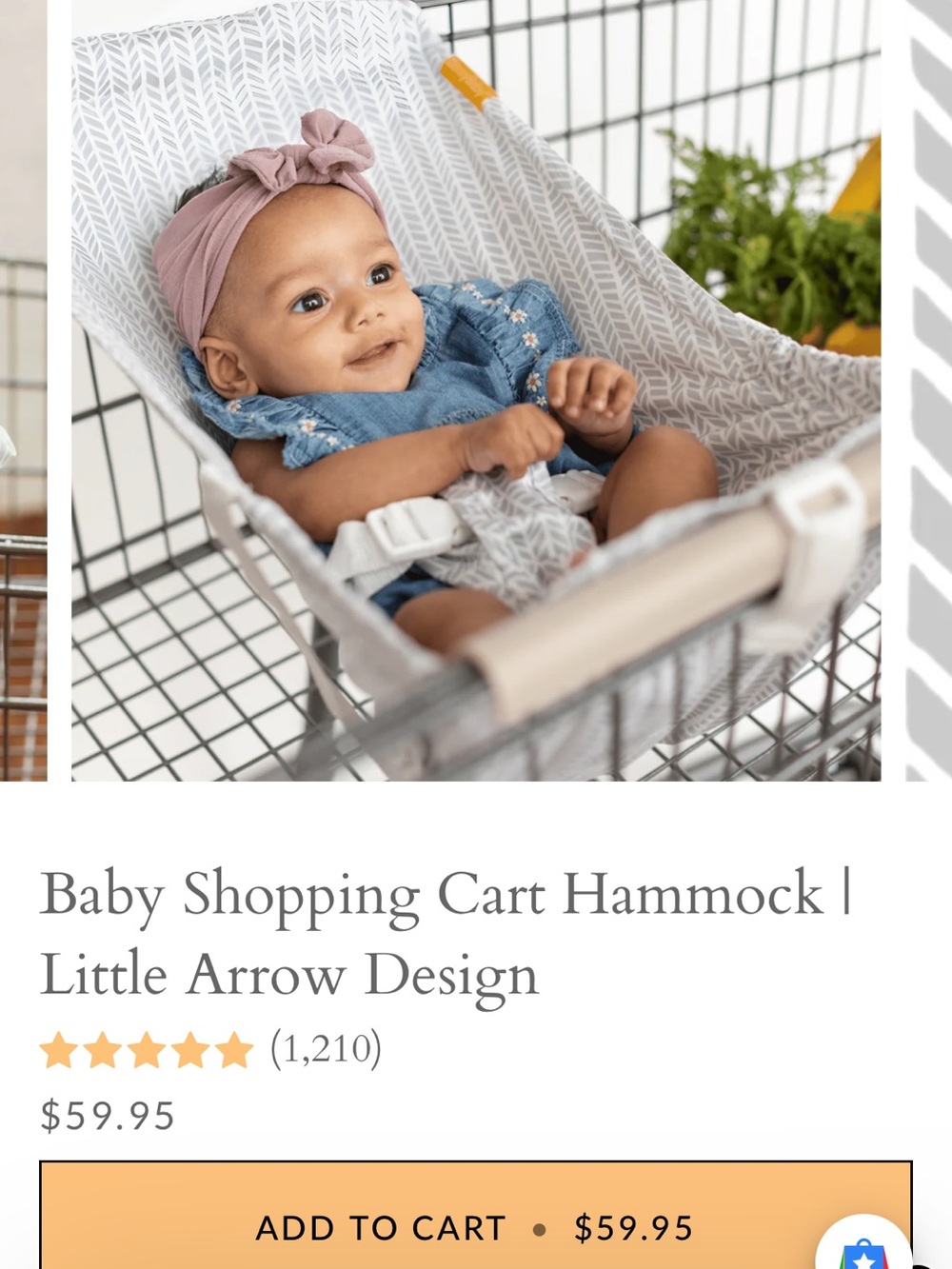 Baby cart hammock - Picture 3 of 3